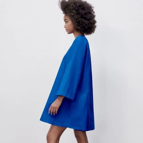 ZARA VOLUMINOUS MINI DRESS - Picture 5 of 9